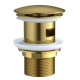 Донный клапан для раковины с переливом ESKO PopupGold/PopupG, золото