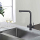 Смеситель для кухни с подключением фильтра WesnaArt EKO05-151Black, черный