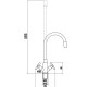 Смеситель для кухни Fmark FS8442H-04, черный