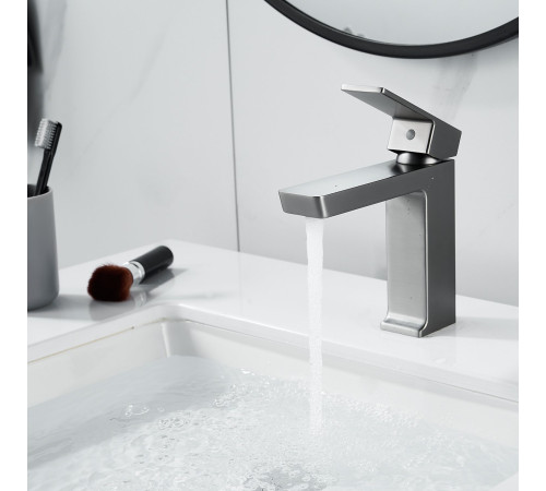 Смеситель для раковины Rose R1801T-1, оружейная сталь