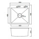 Кухонная мойка FRAP FS5050-9, оружейная сталь