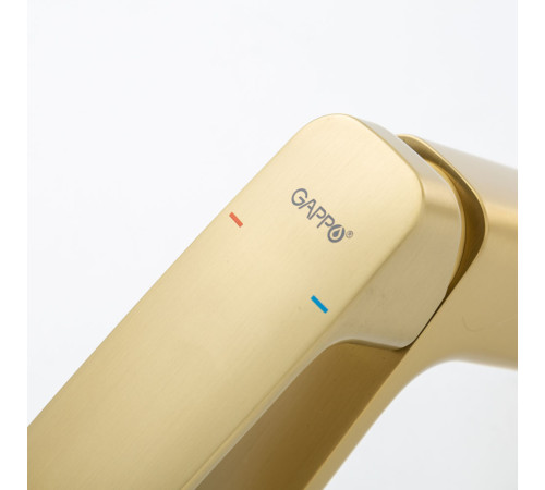 Смеситель для раковины Gappo G1028-3, золотой сатин