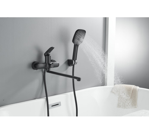 Смеситель для ванны Shevanik S8522H, черный