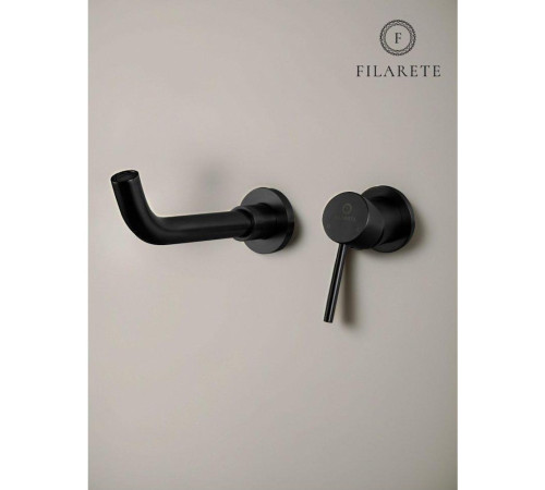 Смеситель для раковины встраиваемый FILARETE Roun FL4020BL, черный