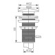 Донный клапан без перелива Savol S-XS002, хром