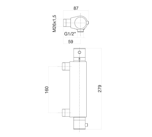 Смеситель для душа Fiore X-TERMO 31CR0982, хром