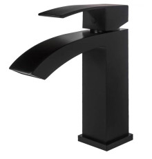 Смеситель для раковины Hansberge H1077BL, черный