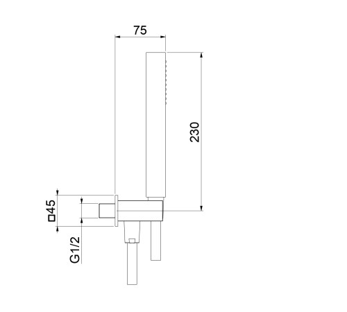 Душевой гарнитур Fiore KUBE 30NN8785, черный