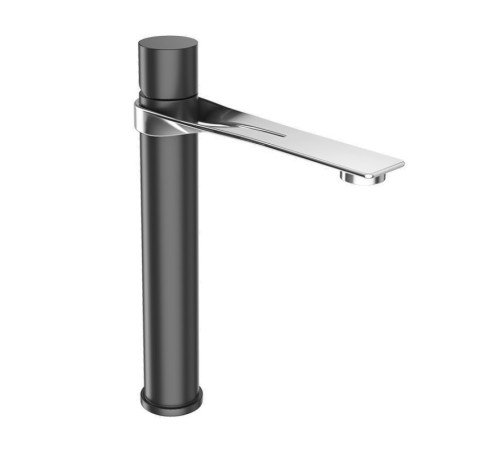 Смеситель для раковины Webert ONE-B NB830402441, черный/сталь