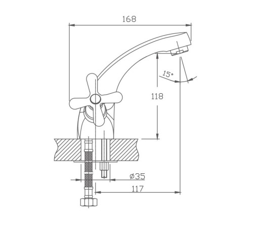 Смеситель для раковины Haiba HB1025, хром