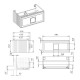 Тумба под раковину подвесная La Fenice Cubo FNC-01-CUB-C-80, бежевая