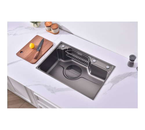 Мойка для кухни Fmark FSC6845Q, графит