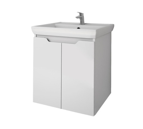Тумба с раковиной подвесная Dreja Q Plus (D) 55 см, белый