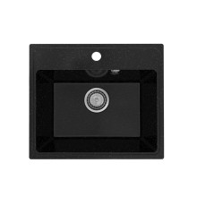 Кухонная мойка Practik PR-M-490-004 (без сифона), черный оникс