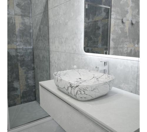 Раковина чаша Maretti FL13NS25-740MR, белый мрамор