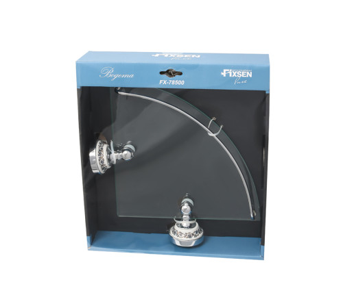 Полка стеклянная угловая Fixsen Bogema FX-78503A