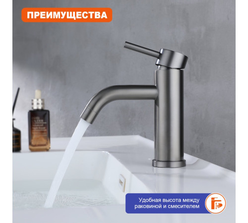 Смеситель для раковины Prohanss P31.10.09, графит