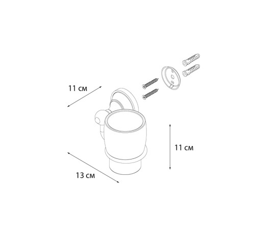 Стакан для ванной комнаты Fixsen Bogema  FX-78506