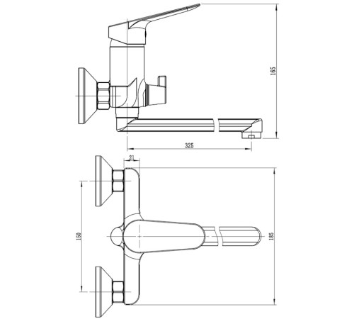 Смеситель для ванны ESKO KZ31W, белый