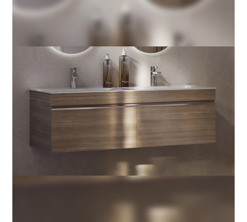 Тумба под раковину подвесная Velvex Pulsus tp.PUL.PUL.140.2Y дуб сонома, 140 см