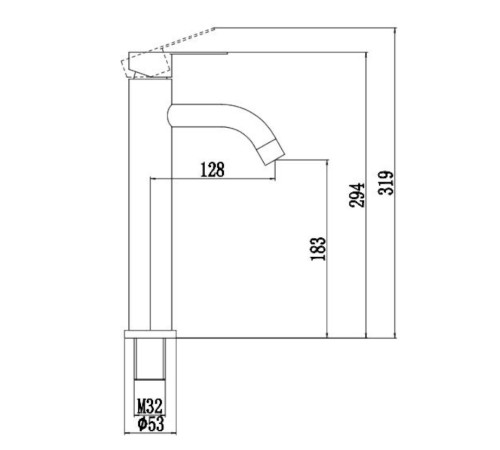 Смеситель для раковины Fmark FS8211Q, графит