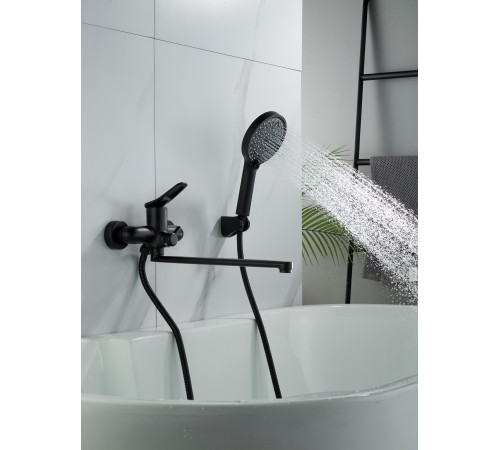 Смеситель для ванны Shevanik S4722H, черный