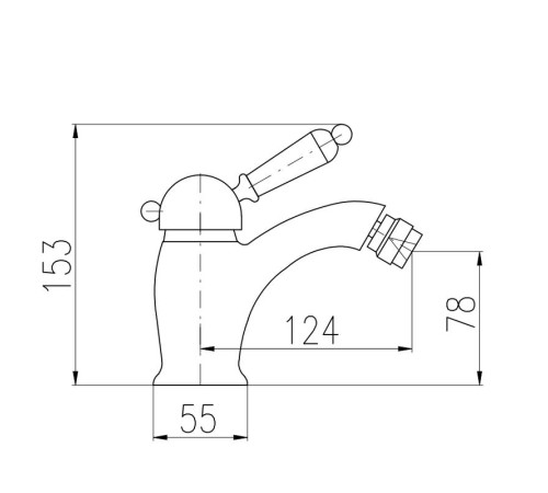 Смеситель для биде Rav Slezak LABE L545.5SM, бронза