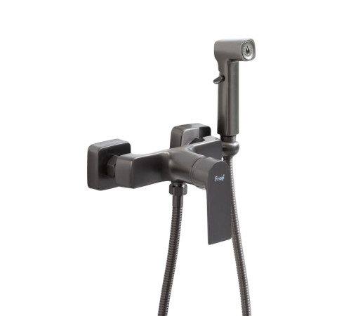 Гигиенический душ со смесителем FRAP F2071-9, оружейная сталь