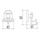 Крючок для ванной комнаты Savol S-007055, хром