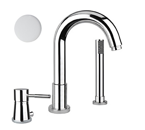 Смеситель на борт ванны Webert Rimini RI850701740, белый