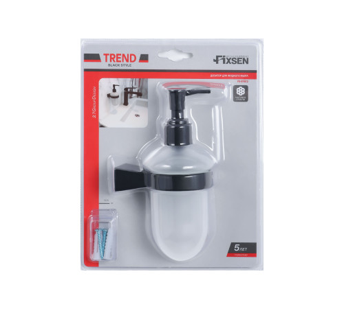 Дозатор жидкого мыла FIXSEN TREND FX-97812, черный