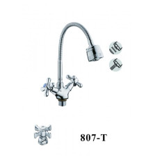 Смеситель для кухни с гибким изливом D-Lin D153807-T, хром