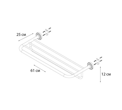 Полка для полотенец Fixsen Antik FX-61115