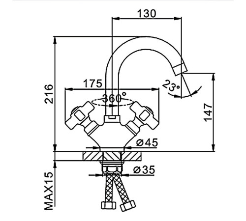 Смеситель для раковины Frap F1324, хром