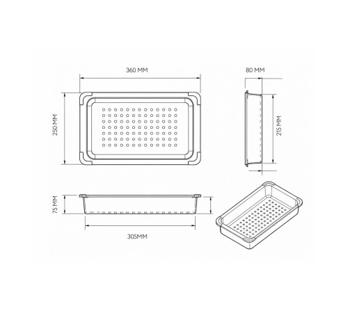 Треугольный коландер Fmark F-SL-T3655