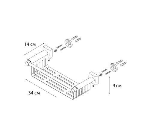Полка универсальная Fixsen Kvadro FX-61323