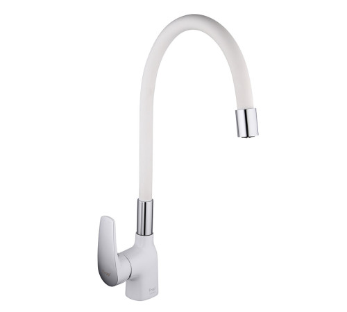 Смеситель для кухни с гибким изливом FRAP F4453-03, белый