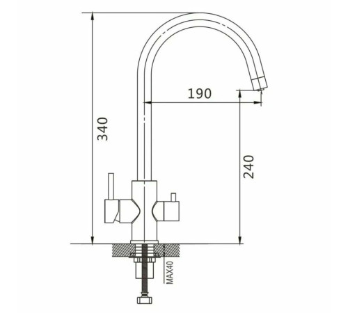 Смеситель для кухни с подключением фильтра FRAP F43899-48, белый