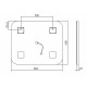 Зеркало RAVAL Призма Prz.02.800x680/W/RL, 80 см