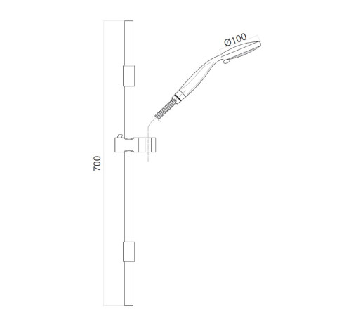 Душевой гарнитур Webert Shower Set AC0589740, белый
