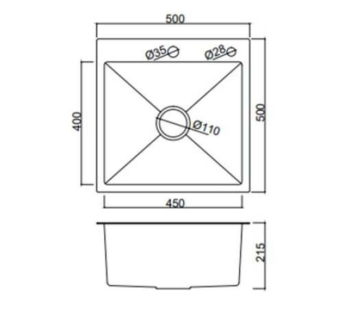 Кухонная мойка FRAP FS5050-3, золотой сатин