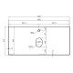 Столешница La Fenice Granite Gray Structural Terra 100 см, белая