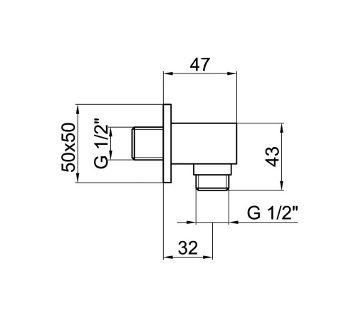 Шланговое подключение Webert AC0337015, хром