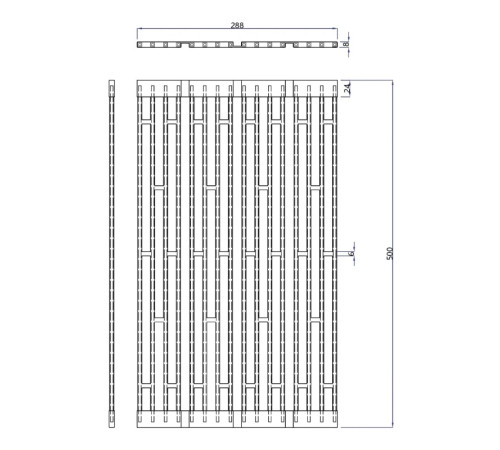 Ролл-мат силиконовый для мойки GranFest GF 1002-BL, черный