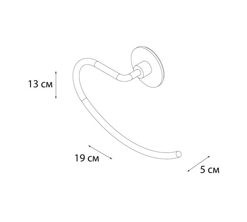 Кольцо для полотенец FIXSEN ROUND FX-92111, хром