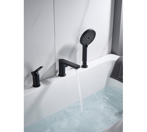 Смеситель на борт ванны Shevanik S4312H, черный
