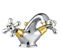 Смеситель для раковины Fiore MARGOT SKY (SWAROVSKI®) 01CO0622, хром/золото
