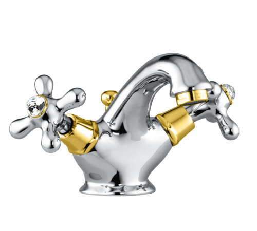 Смеситель для раковины Fiore MARGOT SKY (SWAROVSKI®) 01CO0622, хром/золото