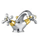 Смеситель для раковины Fiore MARGOT SKY (SWAROVSKI®) 01CO0622, хром/золото
