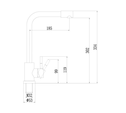 Смеситель для кухни Fmark FS8233H, черный